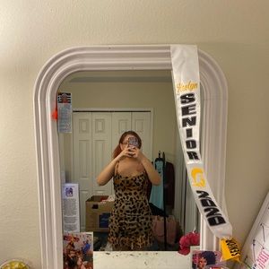 Animal print mini dress